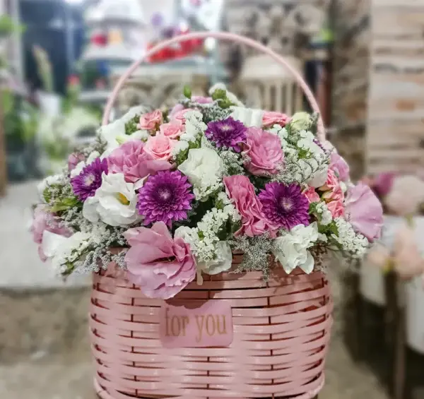 عکس دسته گل رز گلبهی