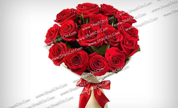 عکس دسته گل عروس گل رز قرمز