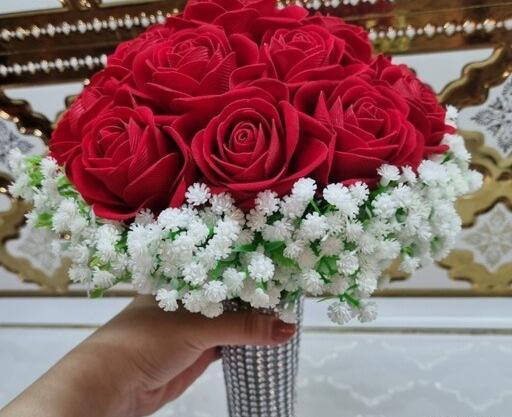 عکس دسته گل عروس گل رز قرمز