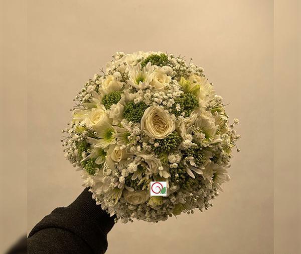عکس دسته گل عروس با گل رز