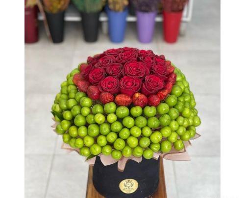 عکس دسته گل با گوجه سبز