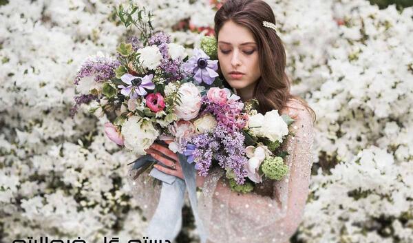 عکس دسته گل عروس با گندم