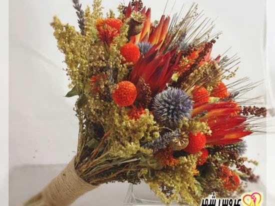عکس دسته گل عروس با گندم