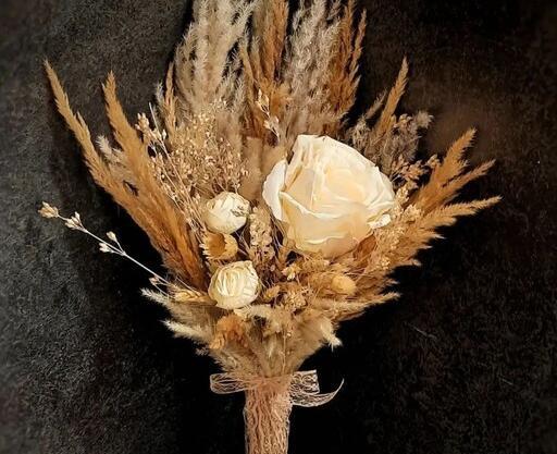 عکس دسته گل عروس با گندم