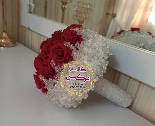 عکس دسته گل عروس کریستالی