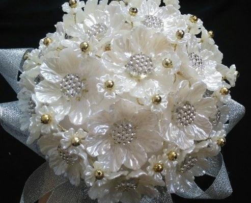 عکس دسته گل عروس کریستالی