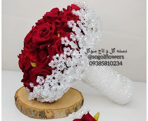 عکس دسته گل عروس کریستالی