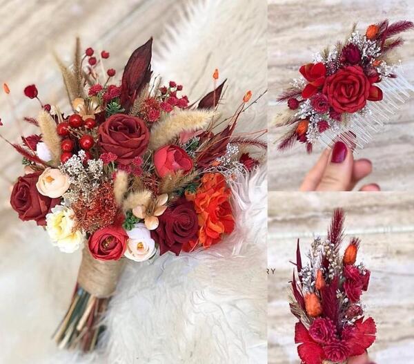 عکس دسته گل کوچک رز