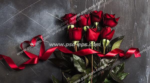 عکس دسته گل قرمز زیبا