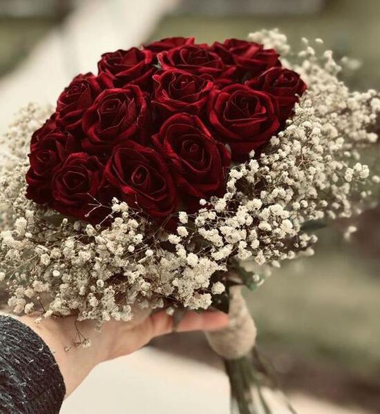 عکس دسته گل قرمز زیبا