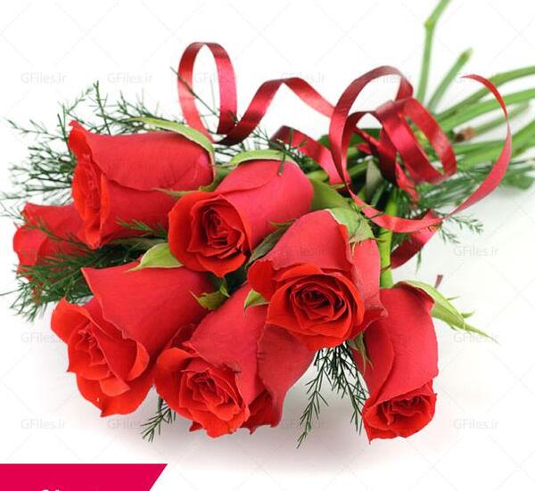 دانلود عکس دسته گل رز قرمز عروس