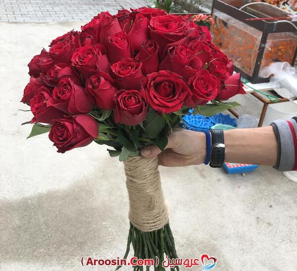 دانلود عکس دسته گل رز قرمز عروس