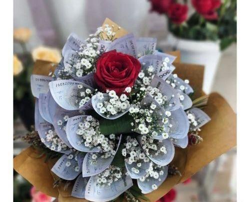 عکس مدل دسته گل با پول