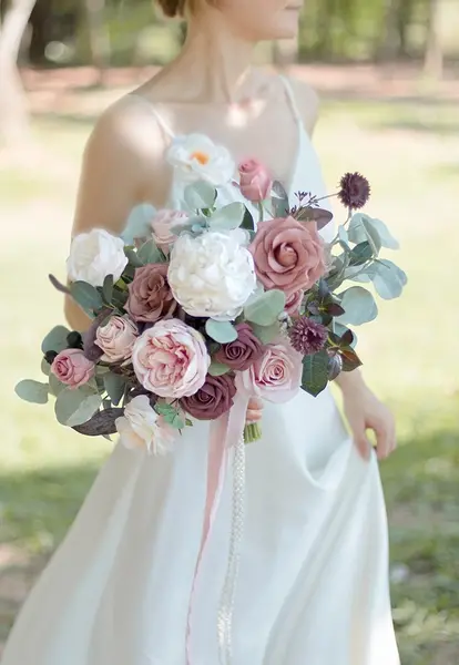 عکس از دسته گل عروس طبیعی
