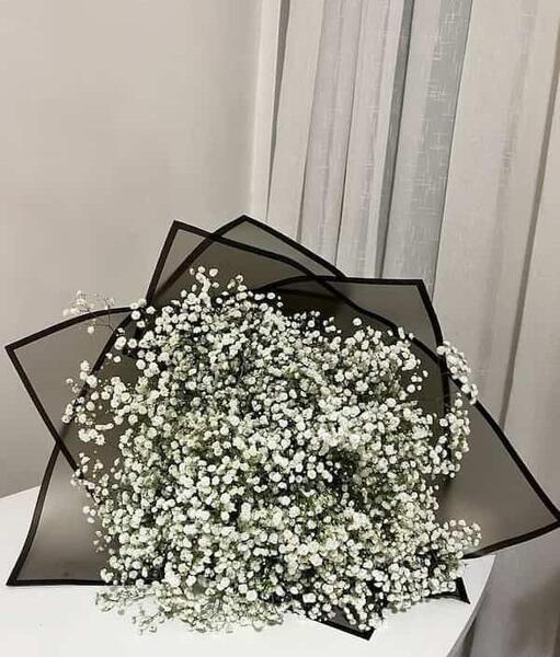 عکس دسته گل سفید مشکی