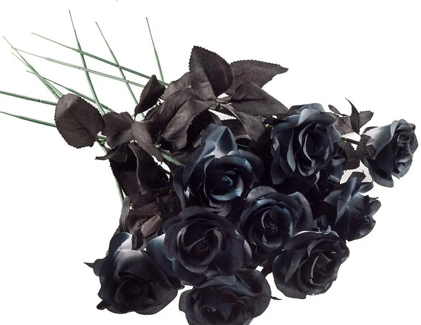 عکس دسته گل سفید مشکی