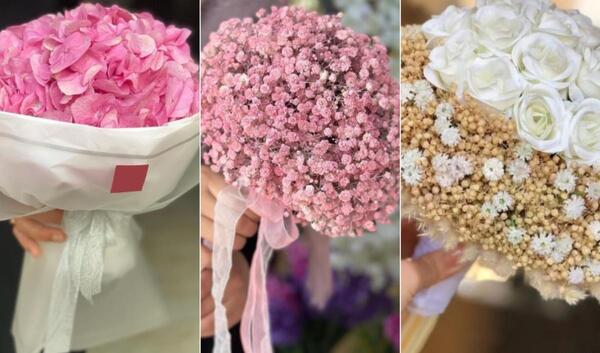 عکس دسته گل سفید مشکی