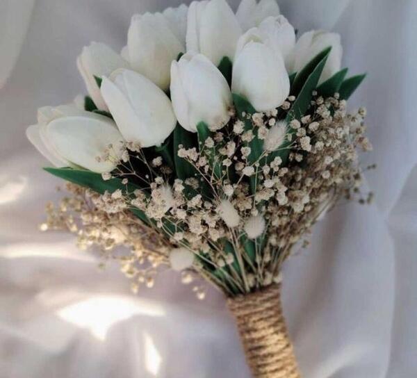 عکس دسته گل شیپوری عروس