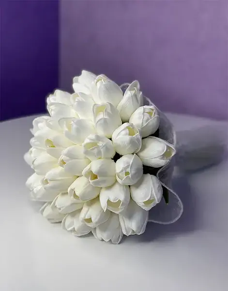 عکس دسته گل عروس با گل شیپوری