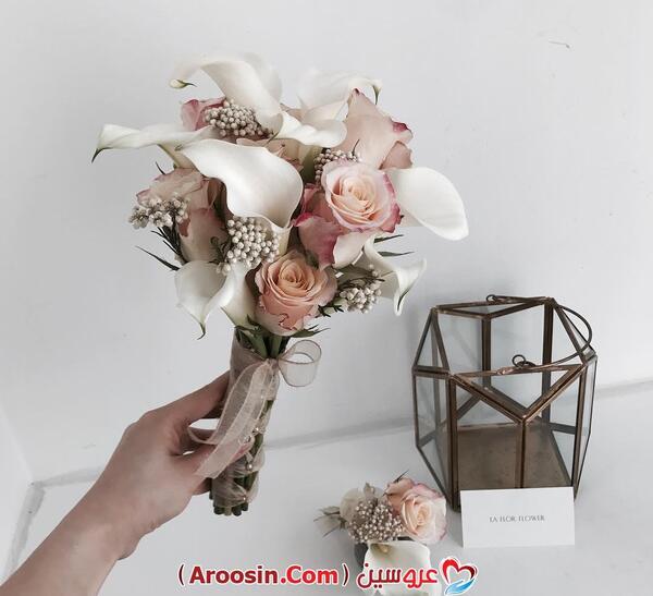 عکس دسته گل عروس با گل شیپوری