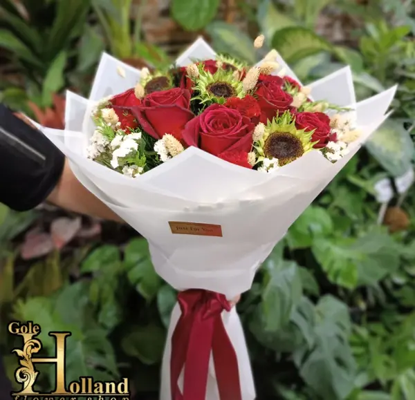 عکس دسته گل سرخابی