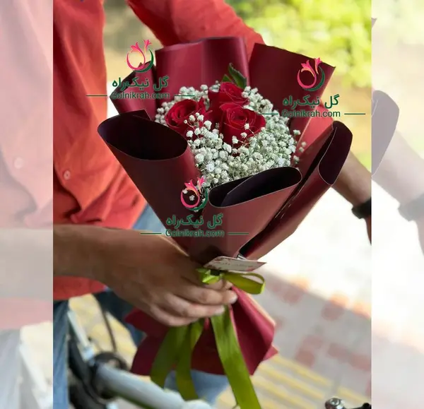 عکس دسته گل سرخابی