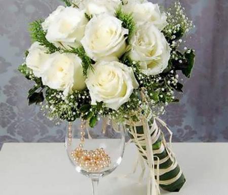 عکس مدل دسته گل عروس سفید