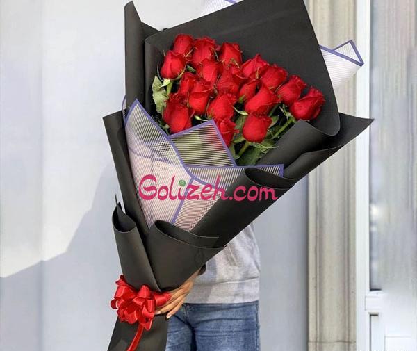 عکس دسته گل رز سیاه