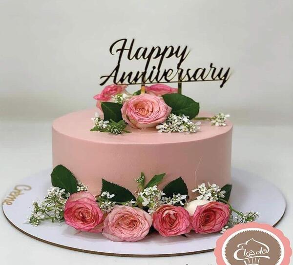 عکس کیک و دسته گل سالگرد ازدواج