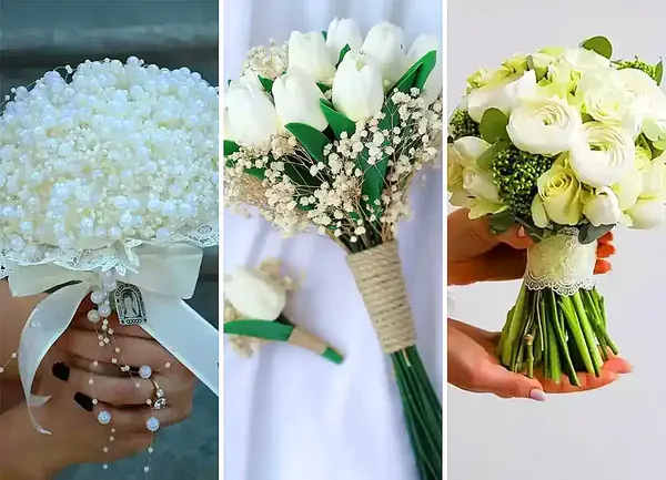 عکس دسته گل عروسی سفید