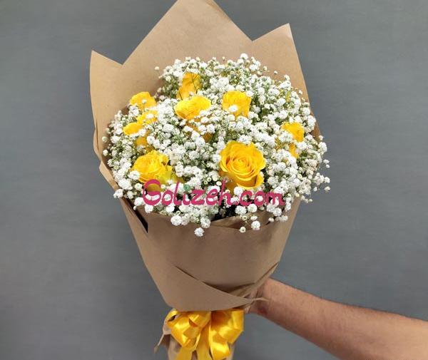 عکس دسته گل زرد رنگ