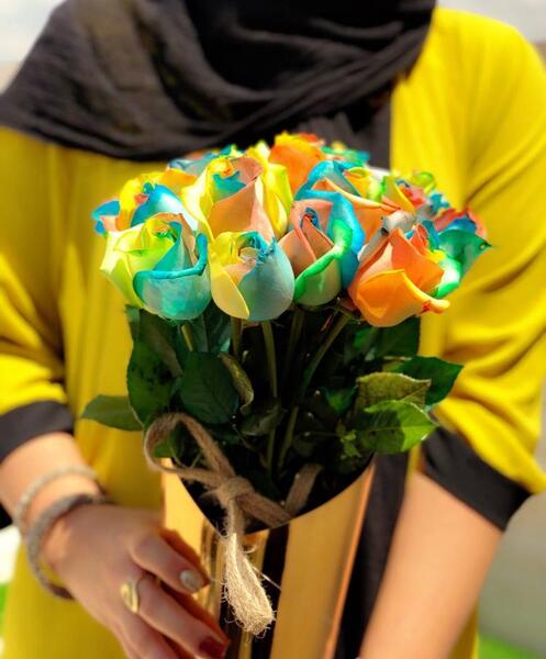 عکس دسته گل زرد رنگ