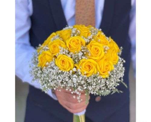 عکس دسته گل زرد رنگ