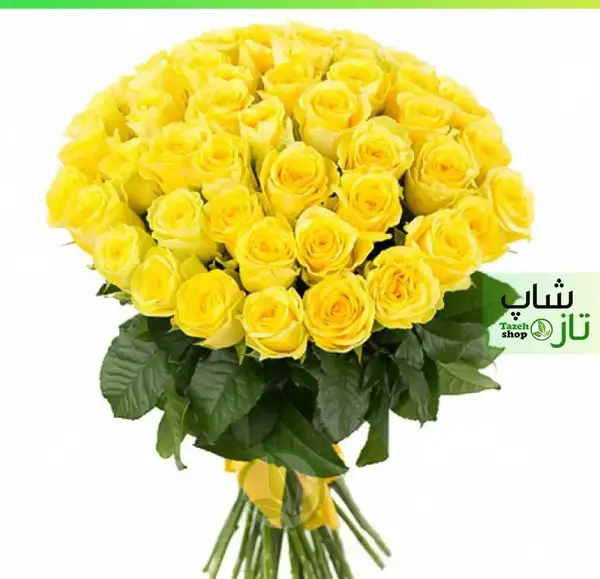 عکس دسته گل رز زرد