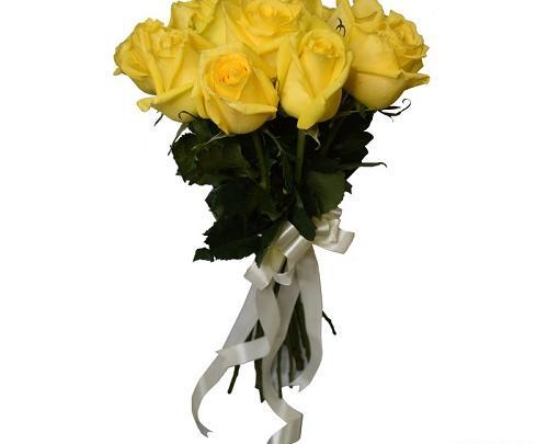 عکس دسته گل رز زرد