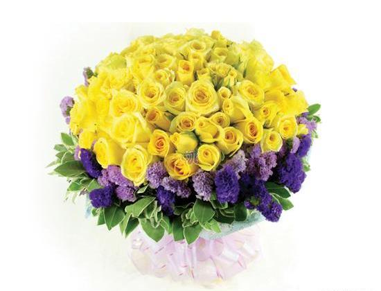 دانلود عکس دسته گل رز زرد