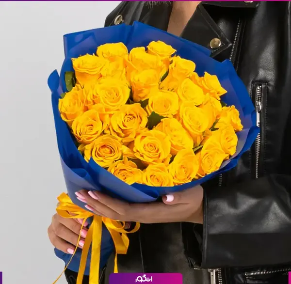 دانلود عکس دسته گل رز زرد