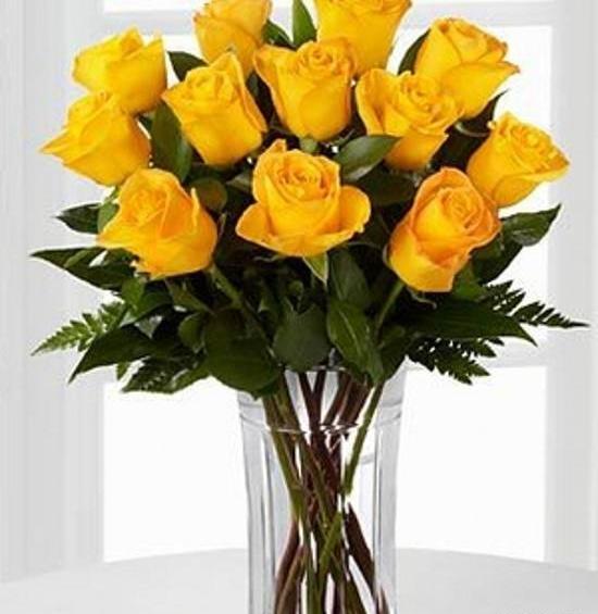 دانلود عکس دسته گل رز زرد