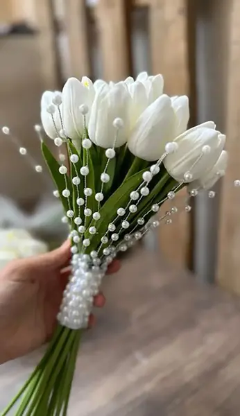 عکس دسته گل عروس جدید سفید