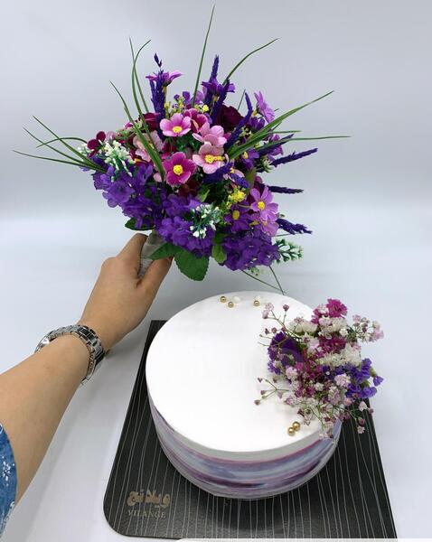 عکس دسته گل بنفش بزرگ