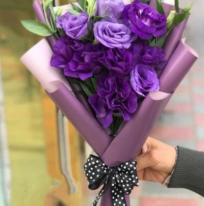 عکس دسته گل بنفش بزرگ