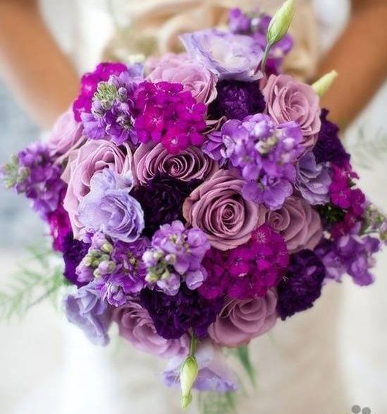 عکس دسته گل بنفش بزرگ