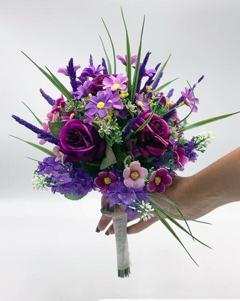 عکس دسته گل بنفش بزرگ
