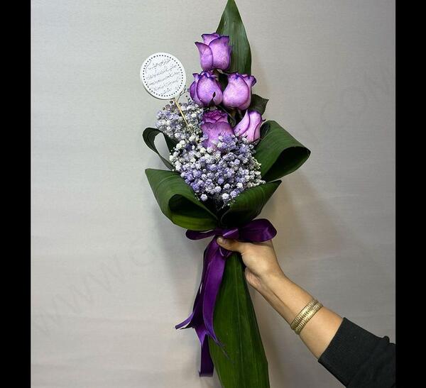 عکس دسته گل بنفش بزرگ