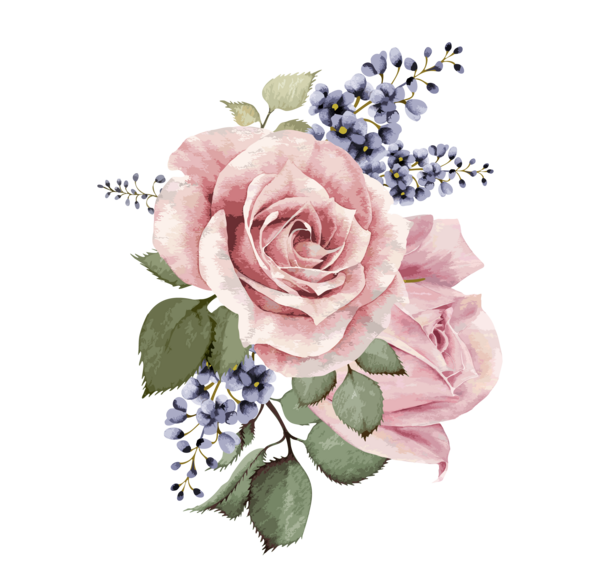 عکس دسته گل بنفش و سفید