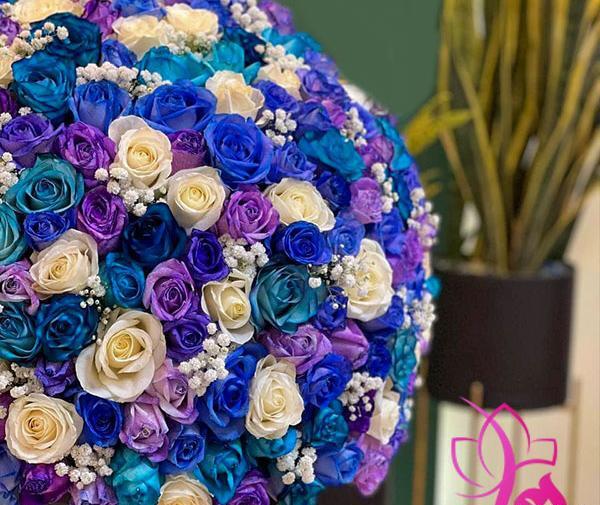 عکس دسته گل رز بنفش