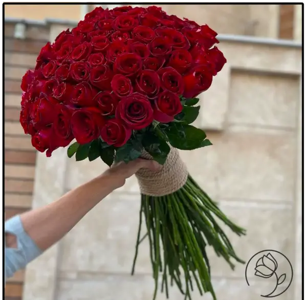 عکس دسته گل بزرگ رز قرمز