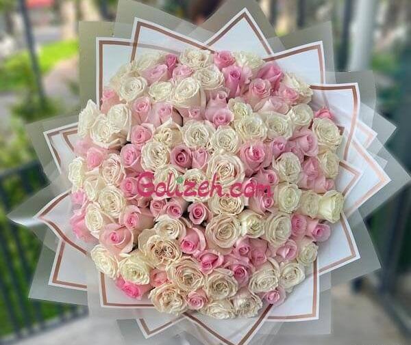 عکس دسته گل بزرگ صورتی