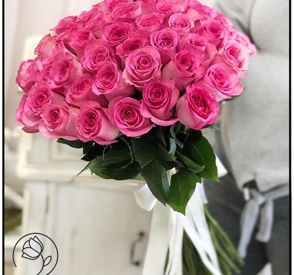 عکس دسته گل بزرگ صورتی