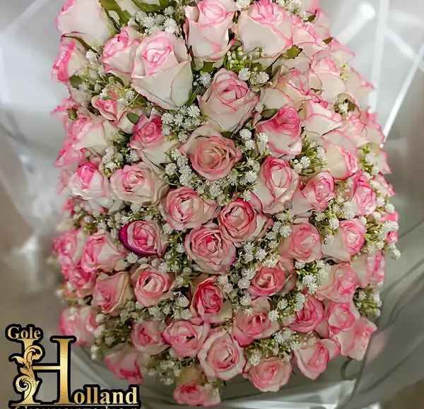 عکس دسته گل بزرگ صورتی